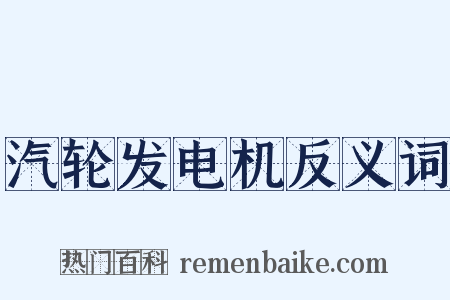 汽轮发电机反义词是什么意思的图片
